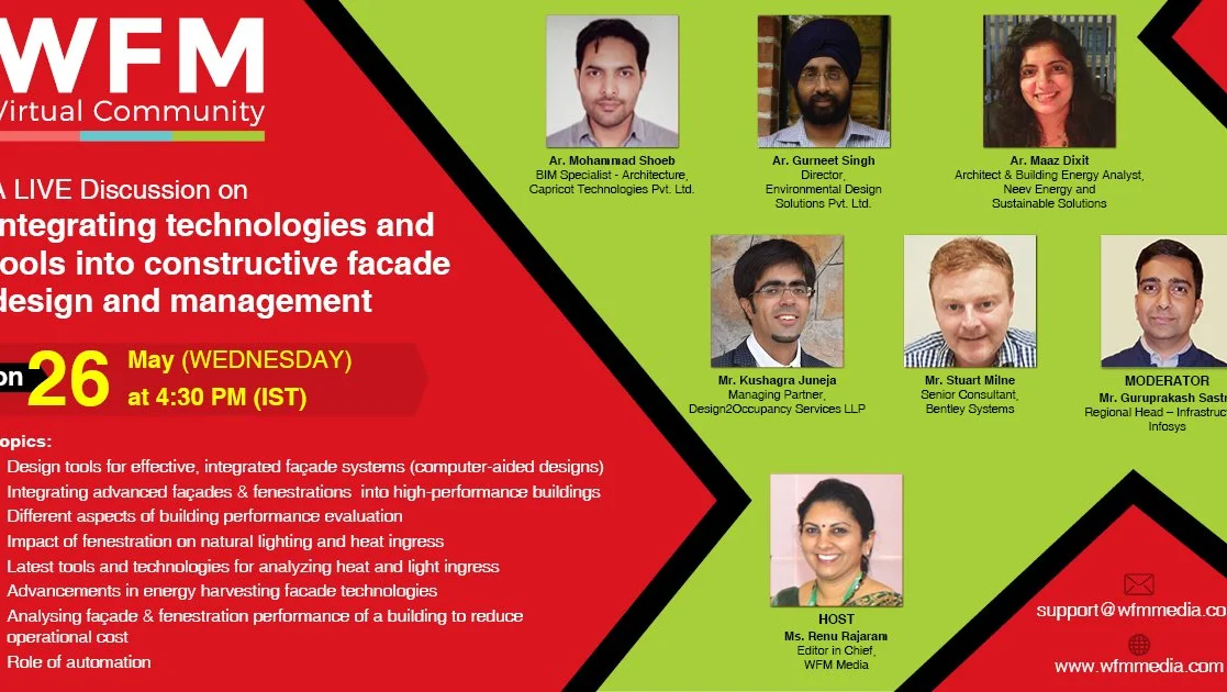 Live discussion on: 'Integrated Technologies and Tools into Constructive Facade Design & Management'